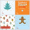 Square Christmas and New Year greeting cards