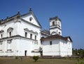 Square and churches in Old Goa, India Royalty Free Stock Photo