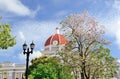 Square in Cienfuegos, Cuba. Royalty Free Stock Photo