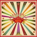 Square circus color card. Royalty Free Stock Photo