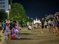 The square in from of the city hall in Saigon City Royalty Free Stock Photo