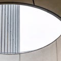 Square Close up of circular skylight with view of the concrete building exterior wall Royalty Free Stock Photo