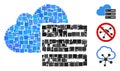 Square Cloud Computing Icon Vector Collage
