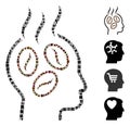 Square Coffee Dreams Head Icon Vector Collage Royalty Free Stock Photo