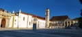 Square Coimbra University library entrance stone mosaic tile