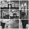 Square collage of the Brooklyn bridge