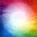 Square Colorful rainbow polygon background or frame