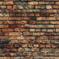 A Square Colorful Rustic Brick Wall Pattern Tile Royalty Free Stock Photo