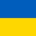 Square composition flag ukraine design