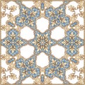 Square composition with goldeen scrolls and leaves Royalty Free Stock Photo