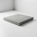 Square Concrete Slab on White Surface with Soft Shadows in Corner platform pedestal Royalty Free Stock Photo
