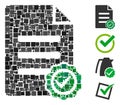 Square Confirmation Document Icon Vector Collage