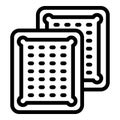 Square cookie icon outline vector. Food biscuit Royalty Free Stock Photo