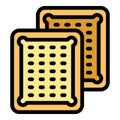 Square cookie icon vector flat Royalty Free Stock Photo