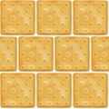 Square cookies crackers seamless pattern