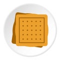 Square cookies icon circle