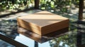 Square Cork Box On Glass Tabletop Royalty Free Stock Photo