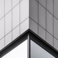 Minimalist Window Frame Corner with Distorted Reflections Royalty Free Stock Photo