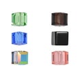 Square cubic rectangular beads made of natural semi-precious stone for advertising and design Royalty Free Stock Photo