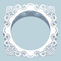 Square cutout paper lace frame