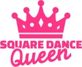 Square dance queen with crown Royalty Free Stock Photo
