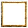 Square decorative golden picture frame