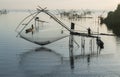 Square dip net fishing gear at Pakpra village.