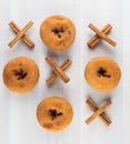 Square of Donuts and Cinnamon Royalty Free Stock Photo