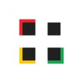Square dots mosaic abstract colorful logo vector Royalty Free Stock Photo