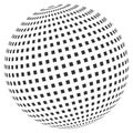 Square Dotted Abstract Sphere