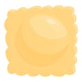 Square dumpling icon cartoon vector. Chinese food Royalty Free Stock Photo