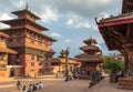 Square durbar in Patan, ancient city in Kathmandu Valley