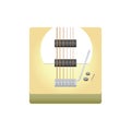 square electric guitar. Vector illustration decorative design