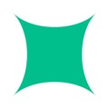 Square elongated corners geometric element
