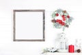 Square Empty Frame on a Light Background Royalty Free Stock Photo