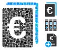 Square Euro Document Icon Vector Collage