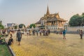 The square in the evening in front of the Royal Palace in Phnom Penh