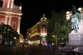 Square evening view, Ljubljana, capital of Slovenia