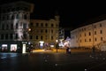 Square evening view, Ljubljana, capital of Slovenia