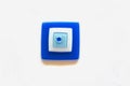 Square evil eye bead