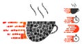 Square Express Coffee Icon Vector Mosaic