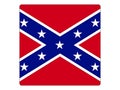 Square Flag of the Confederation Royalty Free Stock Photo