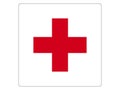 Square Flag of Red Cross Royalty Free Stock Photo