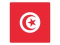 Square Flag of Tunisia