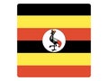 Square Flag of Uganda Royalty Free Stock Photo