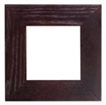 Square flat dark brown wooden picture frame Royalty Free Stock Photo