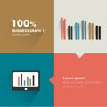 Square flat infographic template.