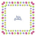 Square floral frame