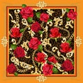 Square floral pattern Royalty Free Stock Photo