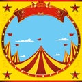 Square flyer nice day circus Royalty Free Stock Photo